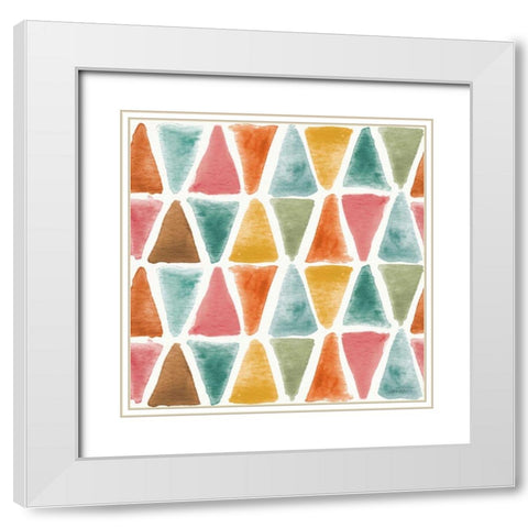 Girlfriends Pattern VII White Modern Wood Framed Art Print with Double Matting by Tavoletti, Anne