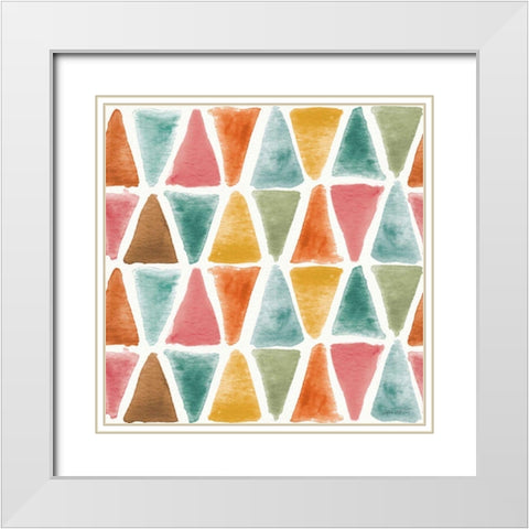 Girlfriends Pattern VII White Modern Wood Framed Art Print with Double Matting by Tavoletti, Anne