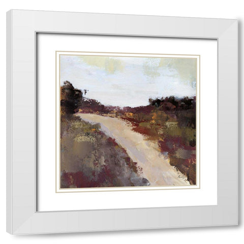 Path White Modern Wood Framed Art Print with Double Matting by Munger, Pamela