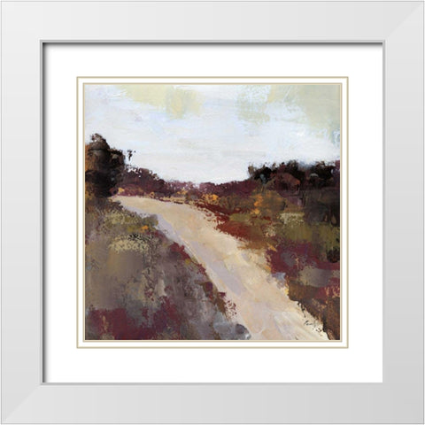 Path White Modern Wood Framed Art Print with Double Matting by Munger, Pamela