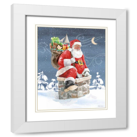 Santas List II White Modern Wood Framed Art Print with Double Matting by Grove, Beth