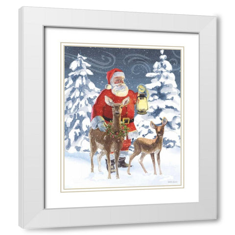 Santas List IV White Modern Wood Framed Art Print with Double Matting by Grove, Beth