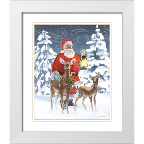 Santas List IV White Modern Wood Framed Art Print with Double Matting by Grove, Beth