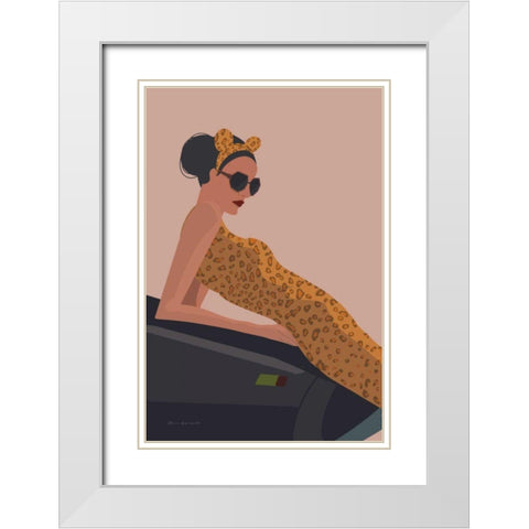 Gorgeous Wild I White Modern Wood Framed Art Print with Double Matting by Escalante, Omar