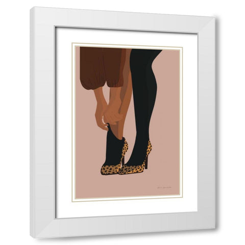 Gorgeous Wild II White Modern Wood Framed Art Print with Double Matting by Escalante, Omar