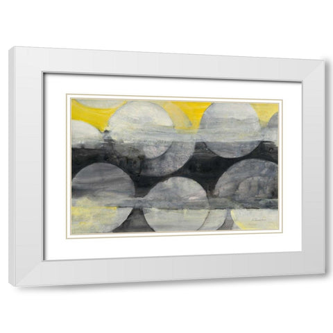 Eclipse White Modern Wood Framed Art Print with Double Matting by Hristova, Albena