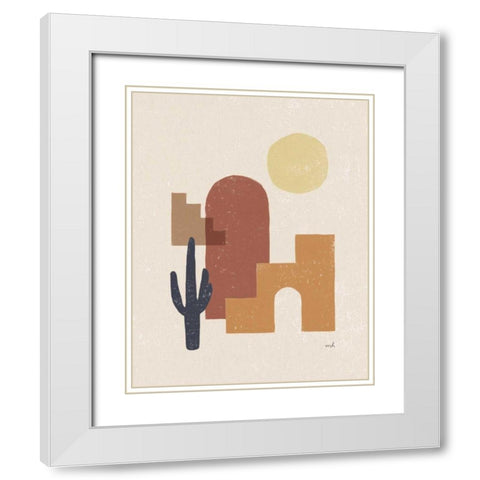 Desert Arches II White Modern Wood Framed Art Print with Double Matting by Hershey, Moira