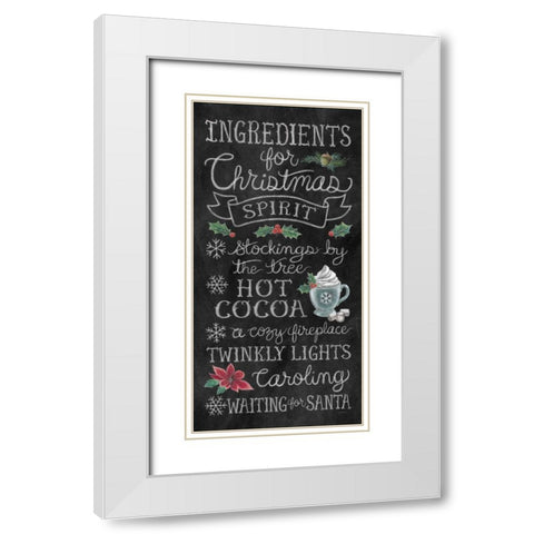 Christmas Chalk X White Modern Wood Framed Art Print with Double Matting by Urban, Mary