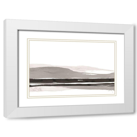 Marbled Gray I White Modern Wood Framed Art Print with Double Matting by Paschke, Chris