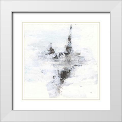 Layered Thinking II White Modern Wood Framed Art Print with Double Matting by Paschke, Chris