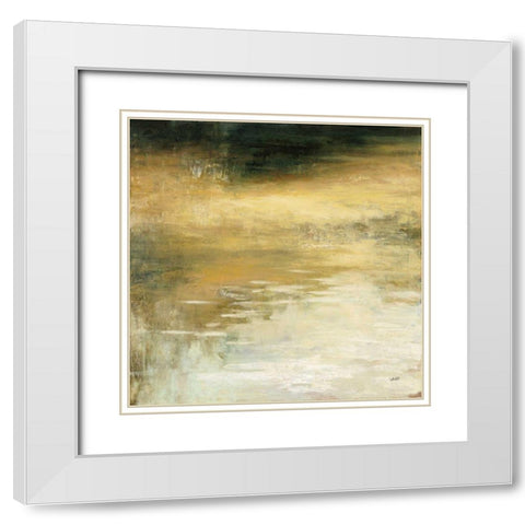 Autumn Reflection White Modern Wood Framed Art Print with Double Matting by Purinton, Julia