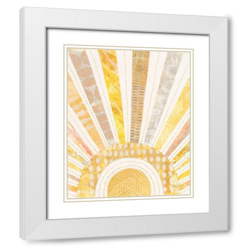 Boho Sunshine I White Modern Wood Framed Art Print with Double Matting by Prahl, Courtney