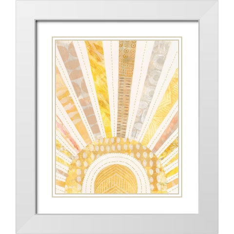 Boho Sunshine I White Modern Wood Framed Art Print with Double Matting by Prahl, Courtney