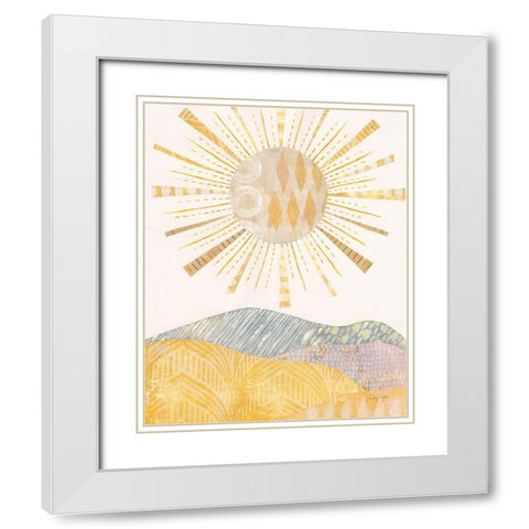 Boho Sunshine II White Modern Wood Framed Art Print with Double Matting by Prahl, Courtney