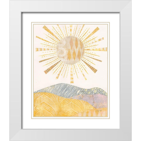 Boho Sunshine II White Modern Wood Framed Art Print with Double Matting by Prahl, Courtney
