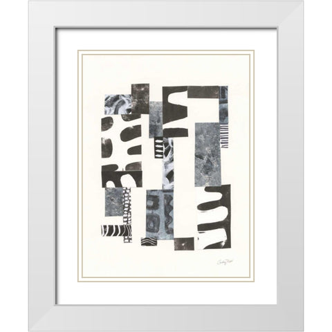 Overlap II White Modern Wood Framed Art Print with Double Matting by Prahl, Courtney