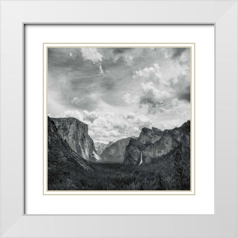 Scenic Landscape I BW White Modern Wood Framed Art Print with Double Matting by Eichman, Andre