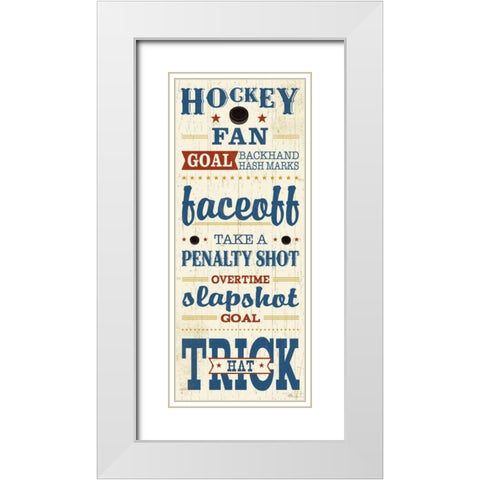 Sports Lovers V Red White Modern Wood Framed Art Print with Double Matting by Pela Studio