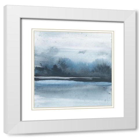 Before Dark I White Modern Wood Framed Art Print with Double Matting by Paschke, Chris