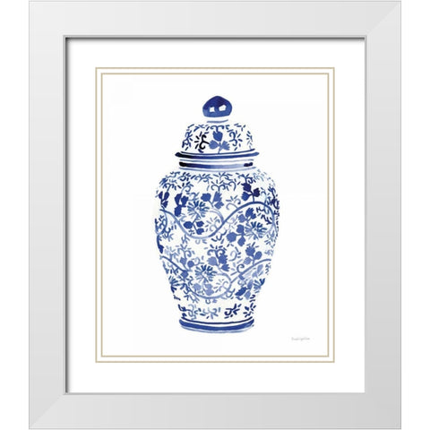 Ginger Jar I White Modern Wood Framed Art Print with Double Matting by Charro, Mercedes Lopez