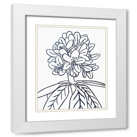 BW Blooms II White Modern Wood Framed Art Print with Double Matting by Wild Apple Portfolio