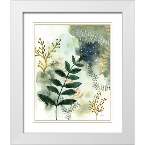 Woodland Walk V White Modern Wood Framed Art Print with Double Matting by Horn, Laura