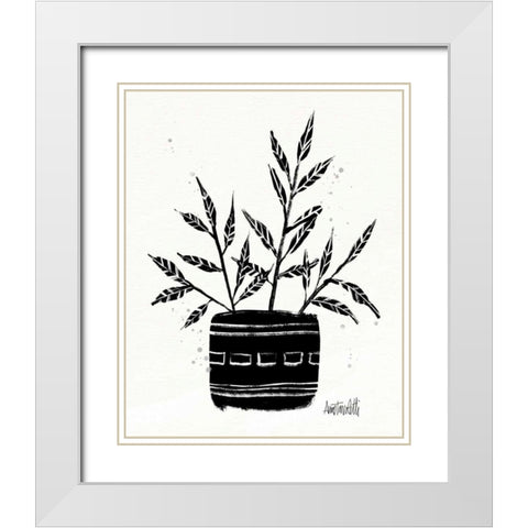 Botanical Sketches IX White Modern Wood Framed Art Print with Double Matting by Tavoletti, Anne