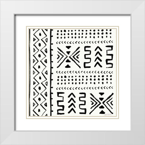 Botanical Sketches Pattern VIIA White Modern Wood Framed Art Print with Double Matting by Tavoletti, Anne