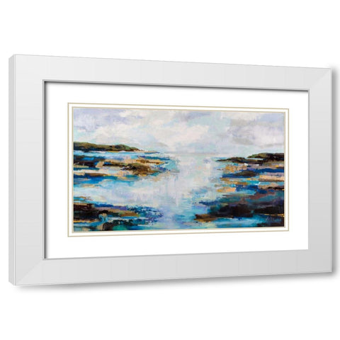 Morning Fog White Modern Wood Framed Art Print with Double Matting by Vertentes, Jeanette