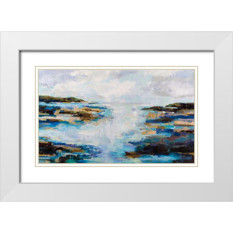 Morning Fog White Modern Wood Framed Art Print with Double Matting by Vertentes, Jeanette