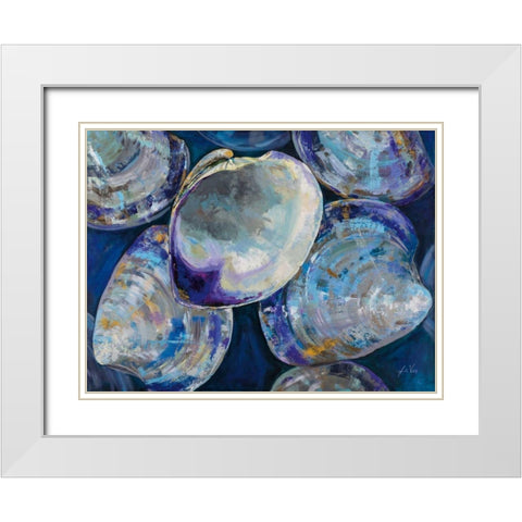Quahog Dig White Modern Wood Framed Art Print with Double Matting by Vertentes, Jeanette