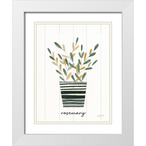 Herb Garden V White Modern Wood Framed Art Print with Double Matting by Prahl, Courtney