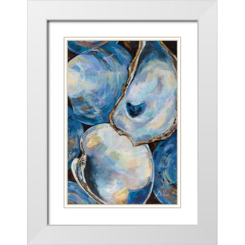 Matununk Shells Light White Modern Wood Framed Art Print with Double Matting by Vertentes, Jeanette