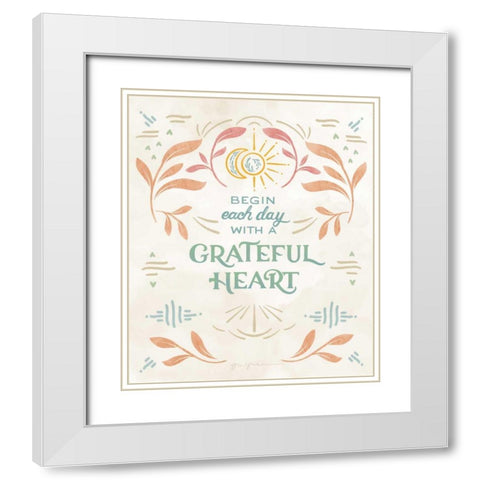 Heart and Mind I Vertical White Modern Wood Framed Art Print with Double Matting by Graham, Gia