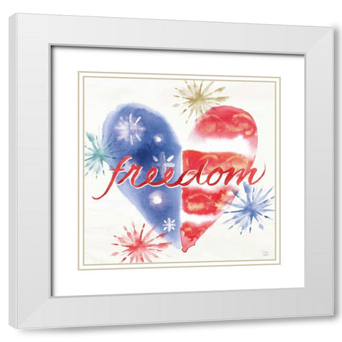 Oh My Stars III White Modern Wood Framed Art Print with Double Matting by June, Dina