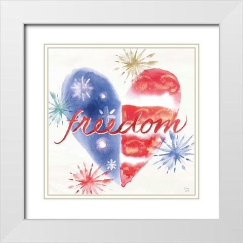 Oh My Stars III White Modern Wood Framed Art Print with Double Matting by June, Dina