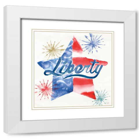 Oh My Stars IV White Modern Wood Framed Art Print with Double Matting by June, Dina