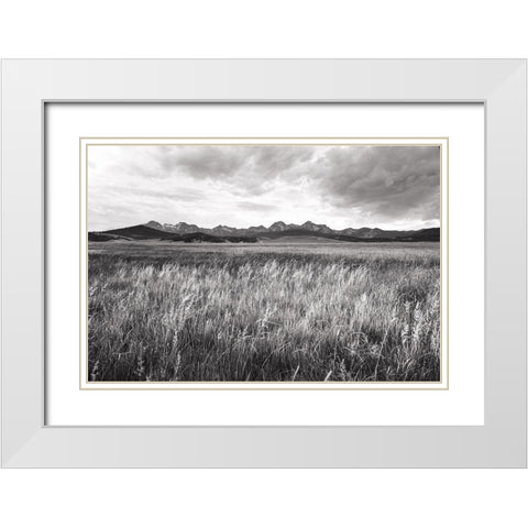 Sawtooth Mountains Idaho II BW White Modern Wood Framed Art Print with Double Matting by Majchrowicz, Alan