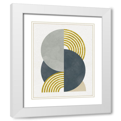Deco Glam I White Modern Wood Framed Art Print with Double Matting by Hershey, Moira