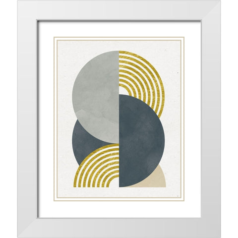 Deco Glam I White Modern Wood Framed Art Print with Double Matting by Hershey, Moira