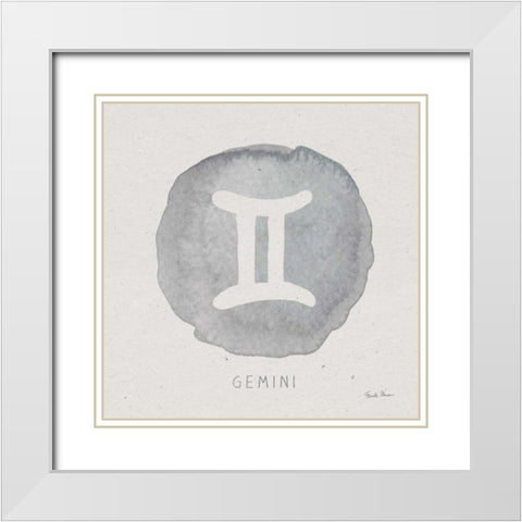 Mystic Zodiac III White Modern Wood Framed Art Print with Double Matting by Zaman, Farida