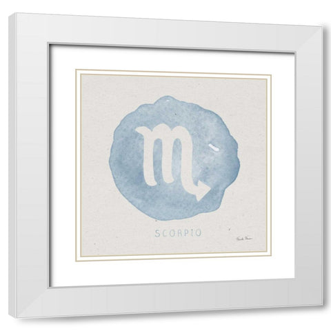 Mystic Zodiac VIII White Modern Wood Framed Art Print with Double Matting by Zaman, Farida