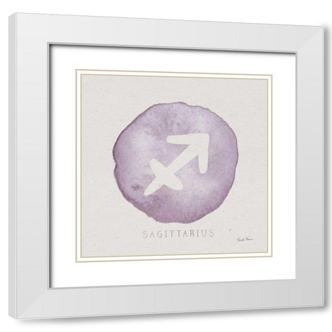 Mystic Zodiac IX White Modern Wood Framed Art Print with Double Matting by Zaman, Farida