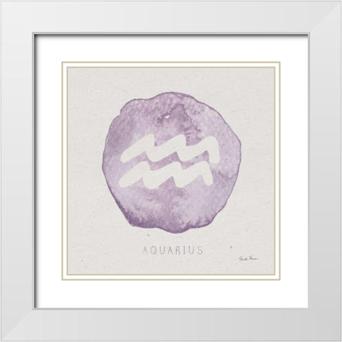 Mystic Zodiac XI White Modern Wood Framed Art Print with Double Matting by Zaman, Farida
