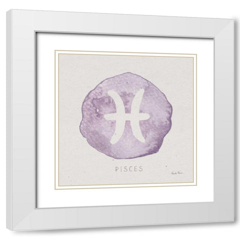 Mystic Zodiac XII White Modern Wood Framed Art Print with Double Matting by Zaman, Farida
