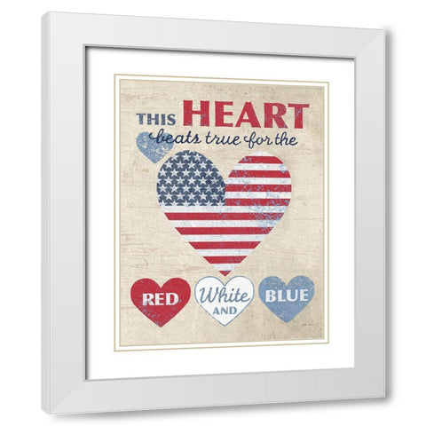 This Heart Dark No Border White Modern Wood Framed Art Print with Double Matting by Grove, Beth