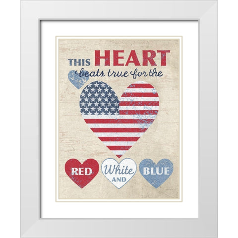 This Heart Dark No Border White Modern Wood Framed Art Print with Double Matting by Grove, Beth
