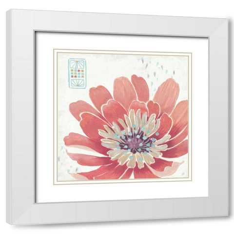 Happy Meadow IX White Modern Wood Framed Art Print with Double Matting by Brissonnet, Daphne