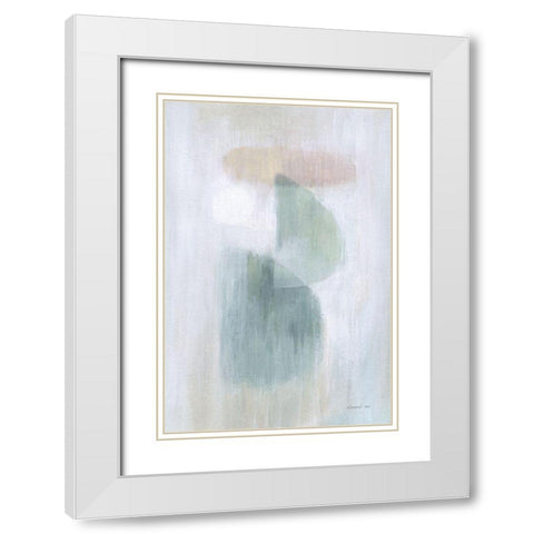 Obscurity II White Modern Wood Framed Art Print with Double Matting by Nai, Danhui