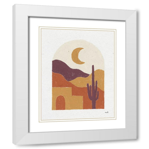 Desert Window I White Modern Wood Framed Art Print with Double Matting by Hershey, Moira